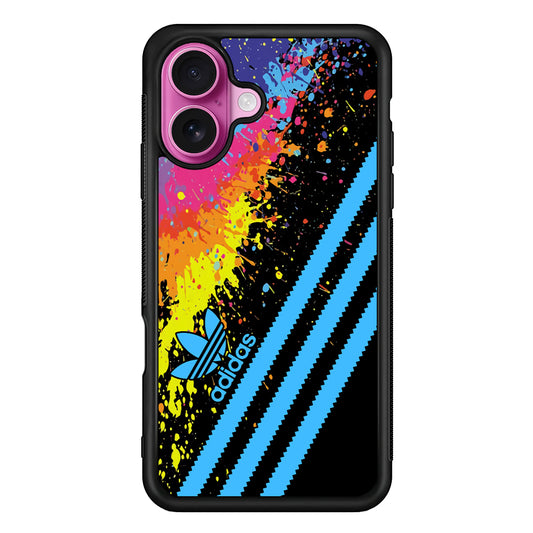 Adidas Stripe Paint iPhone 17 Case - Slim Rubber Case for iPhone 17