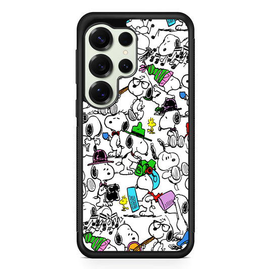 Snoopy and All His Activities Samsung Galaxy S25 Ultra Case | Durable Rubber Case for Samsung Galaxy S25 Ultra