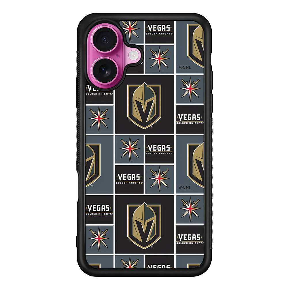 Vegas Golden Knights Pattern iPhone 17 Case | Slim Protective Rubber Phone Cover