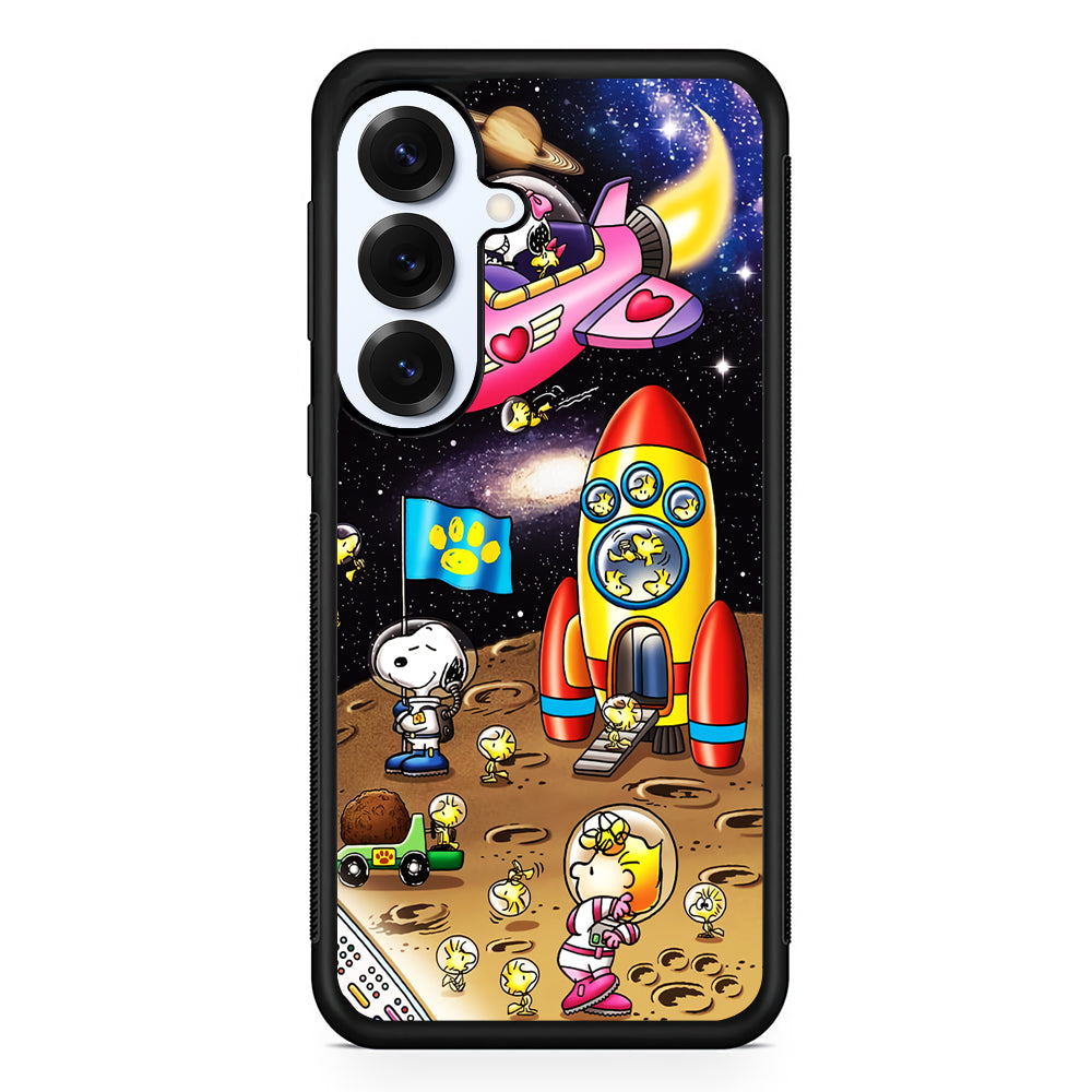 Peanuts Snoopy Space Travel Samsung Galaxy S25 Plus Case | Slim Rubber Cover for Samsung Galaxy S25 Plus