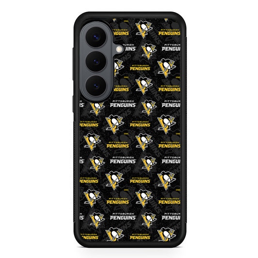 Pittsburgh Penguins Pattern Samsung Galaxy S26 Plus Case | Slim Rubber Case for Samsung Galaxy S26 Plus