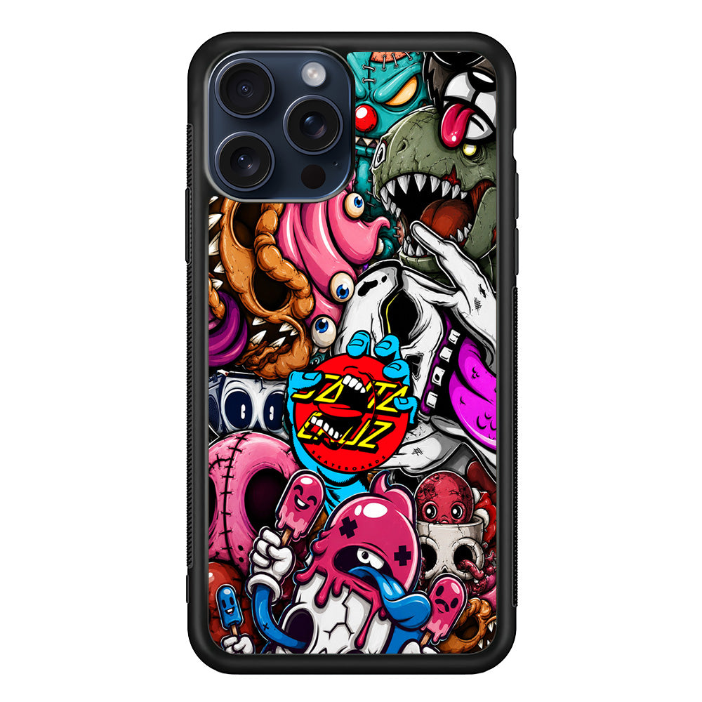 Santa Cruz Skateboard Nightmare iPhone 15 Pro Max Case | Slim Rubber Case for iPhone 15 Pro Max