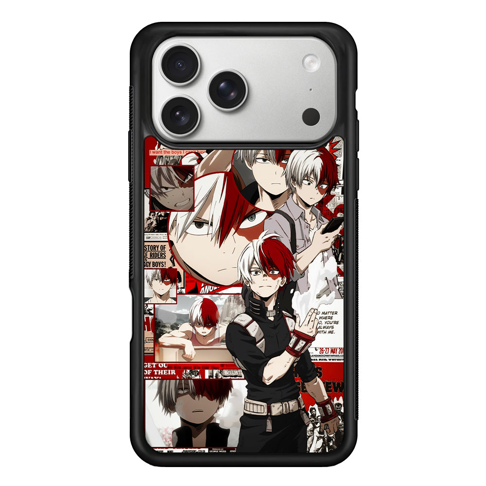 Todoroki My Hero Academia Aesthetic iPhone 17 Pro Case | Slim Rubber Case for iPhone 17 Pro