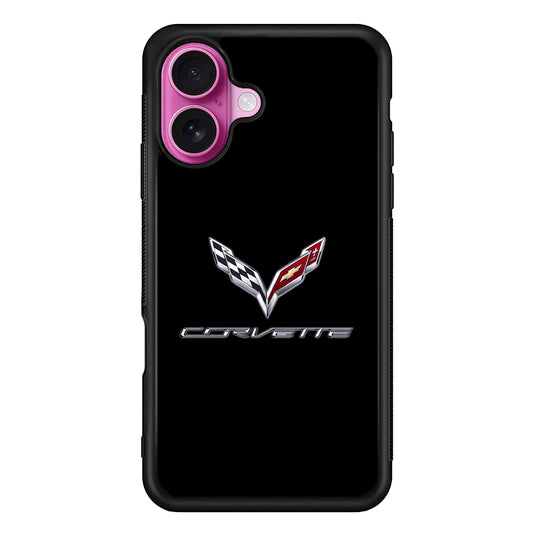 Chevrolet Corvette Logo Black iPhone 17 Case | Slim Rubber Case for iPhone 17