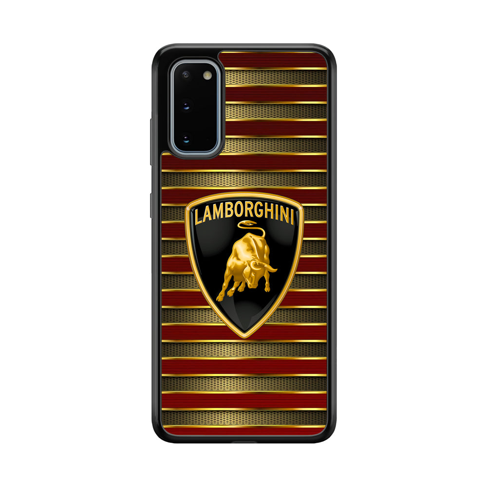 Lamborghini Red Gold Luxury Samsung Galaxy S20 Case | Slim Rubber Case for Samsung Galaxy S20