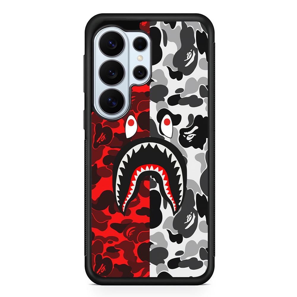 Bape Red Black Camo Samsung Galaxy S26 Ultra Case | Protective Phone Cover