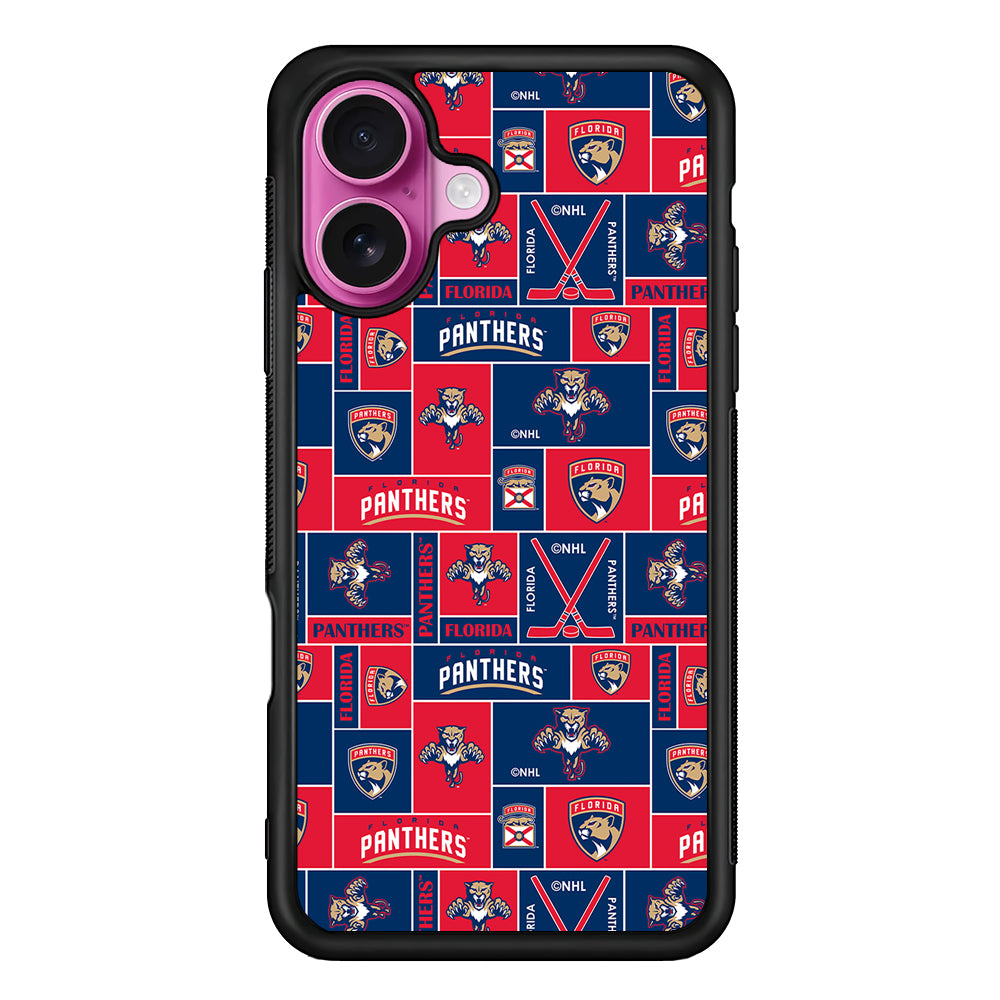 Florida Panthers Pattern iPhone 17 Case | Slim Protective Rubber Phone Cover