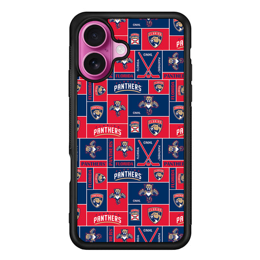 Florida Panthers Pattern iPhone 17 Case | Slim Protective Rubber Phone Cover
