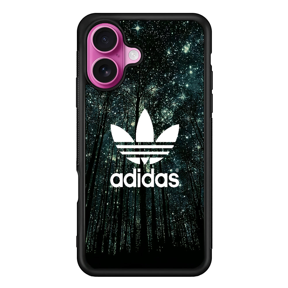 Adidas Logo Night Forest iPhone 17 Case - Slim Rubber Case for iPhone 17