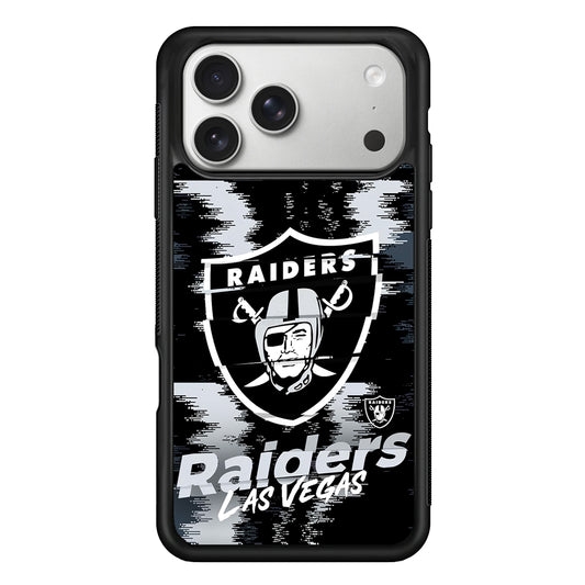 Las Vegas Raiders Abstract Color iPhone 17 Pro Case | Slim Rubber Case for iPhone 17 Pro