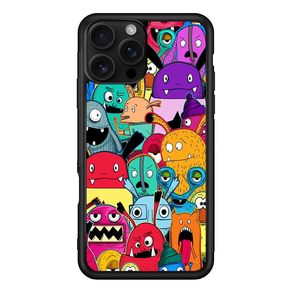 Doodle Monsters Graffiti Art iPhone 16 Pro Case | Durable Protective Case for iPhone 16 Pro