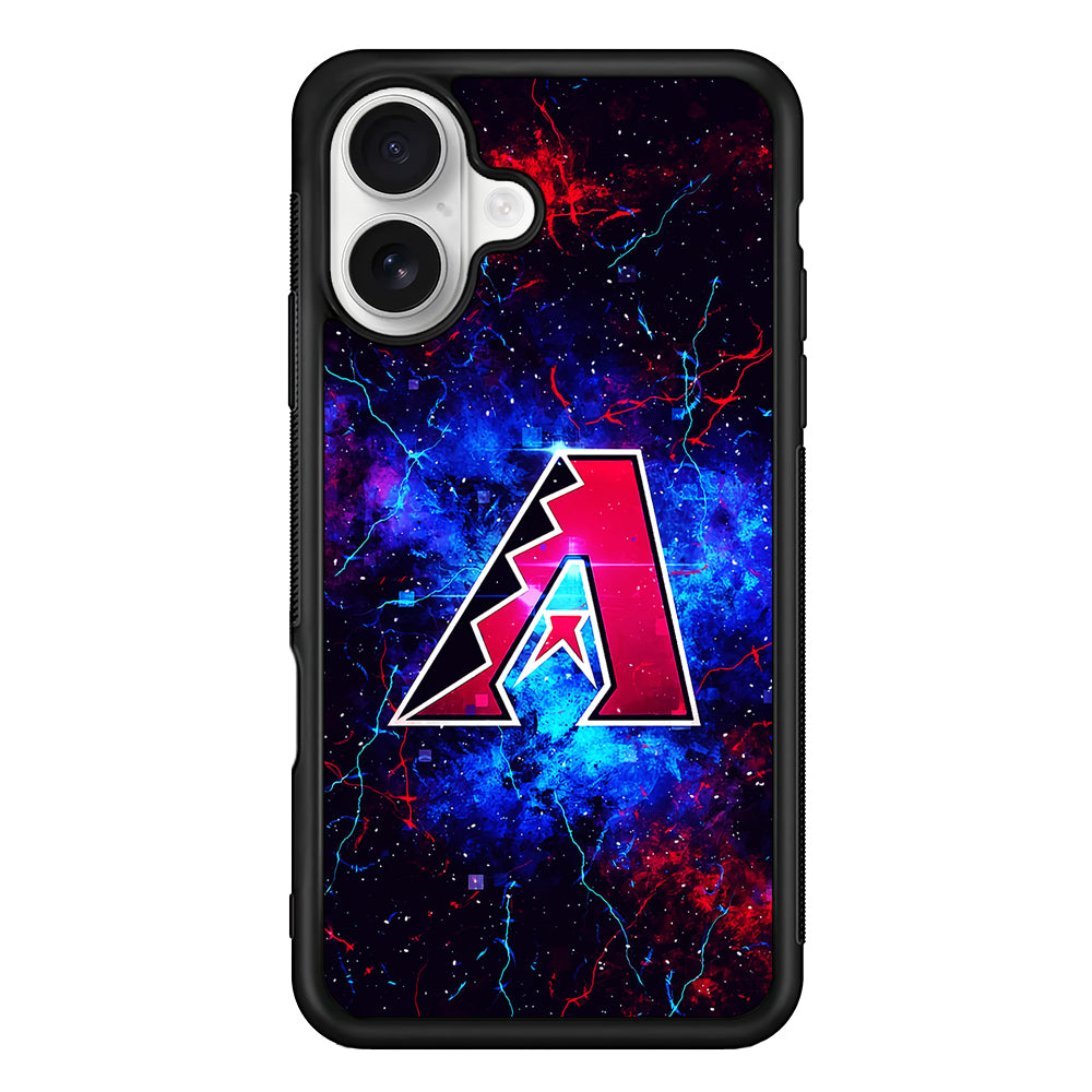Arizona Diamondbacks Abstract iPhone 16 Plus Case | Durable Protective Rubber Cover