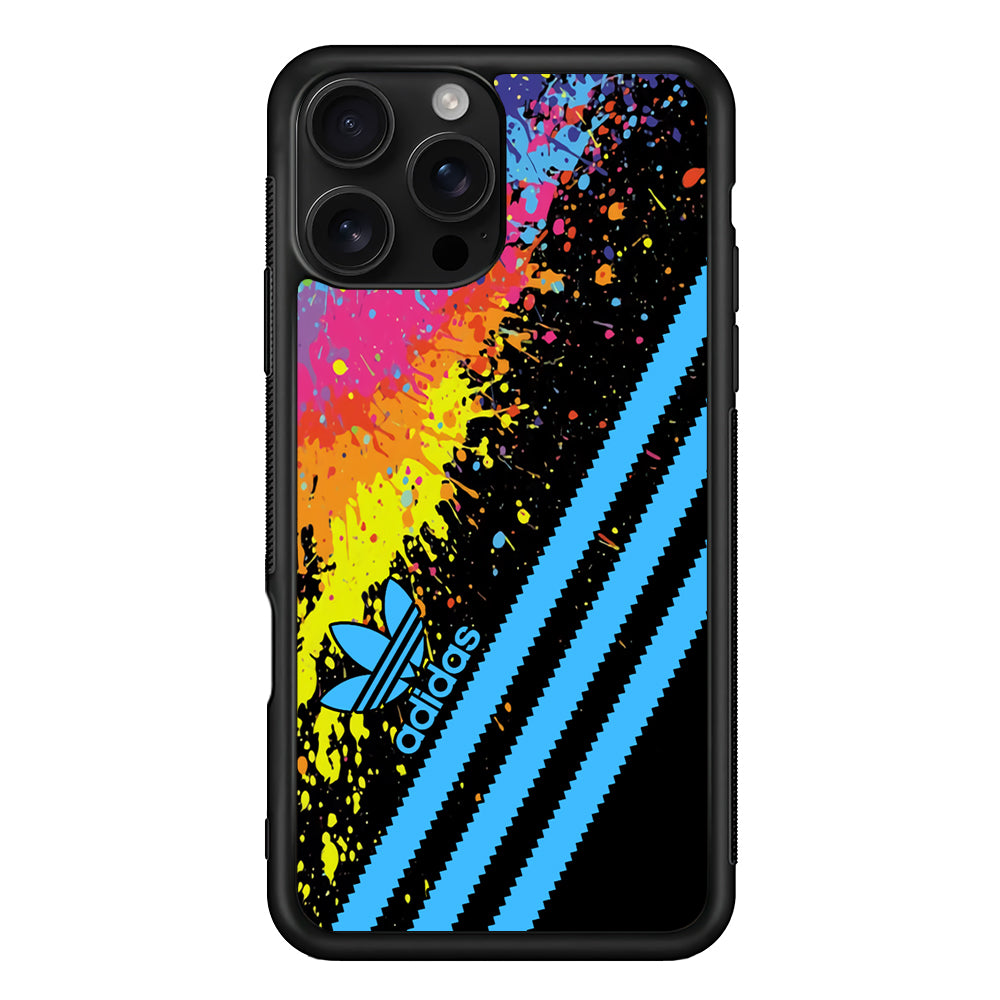 Adidas Stripe Paint iPhone 16 Pro Case - Stylish Protective Cover for iPhone 16 Pro