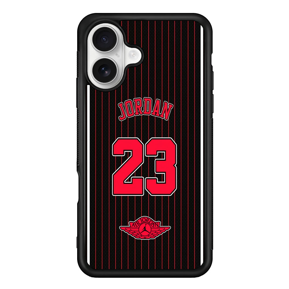 Air Jordan Emblem on Jersey iPhone 16 Plus Case – Slim Fit Protective Phone Case