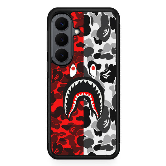 Bape Red Black Camo Samsung Galaxy S26 Plus Case | Slim Rubber Case for Samsung Galaxy S26 Plus