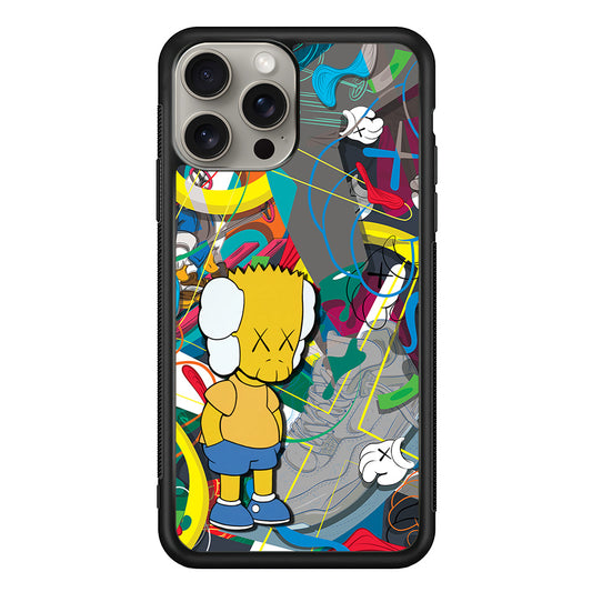 Kaws Doodle Bart Cover iPhone 15 Pro Case | Slim Rubber Case for iPhone 15 Pro