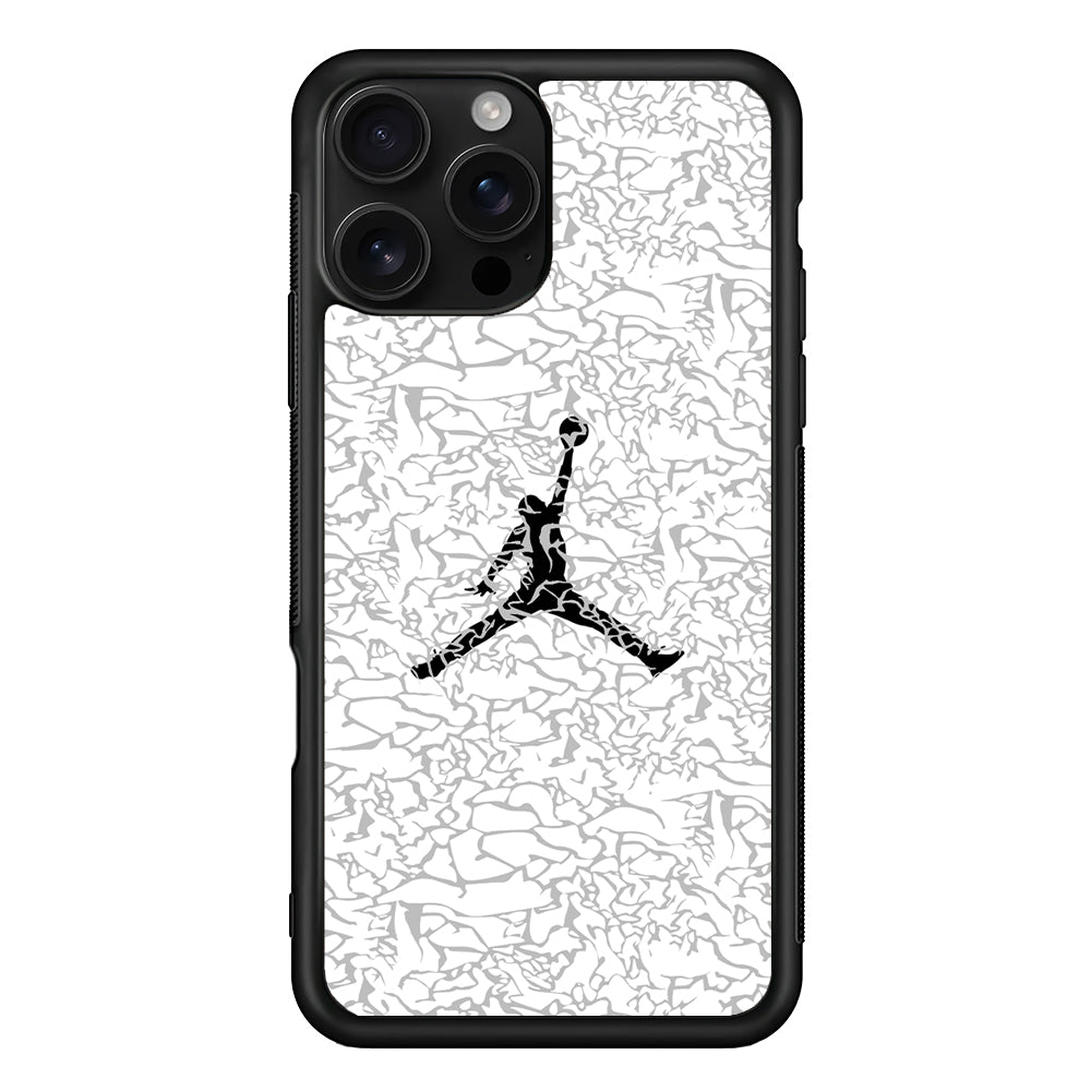 Air Jordan Gray Abstract Pattern iPhone 16 Pro Case - Stylish Protective Cover for iPhone 16 Pro