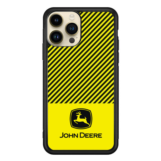 John Deere Black Patern iPhone 14 Pro Case | Slim Rubber Case for iPhone 14 Pro