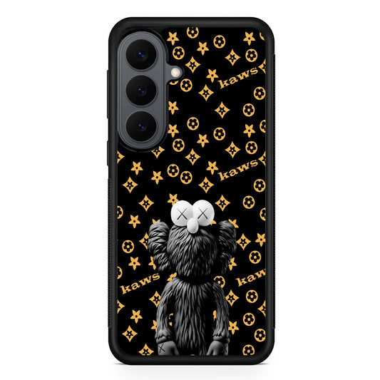 Louis Vuitton X Kaws Black Background Samsung Galaxy S26 Plus Case | Slim Rubber Case for Samsung Galaxy S26 Plus