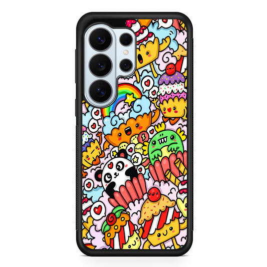 Kawaii Cupcake Graffiti Doodles Samsung Galaxy S26 Ultra Case | Protective Phone Cover
