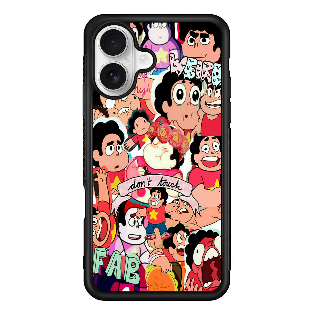Steven Universe Collection Cartoon iPhone 16 Plus Case | Durable Protective Rubber Cover