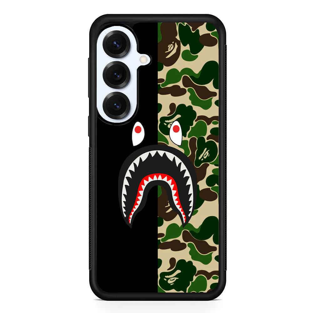 Bape Black Green Camo Samsung Galaxy S25 Plus Case | Slim Rubber Case for Samsung Galaxy S25 Plus