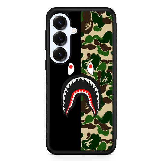 Bape Black Green Camo Samsung Galaxy S25 Plus Case | Slim Rubber Case for Samsung Galaxy S25 Plus