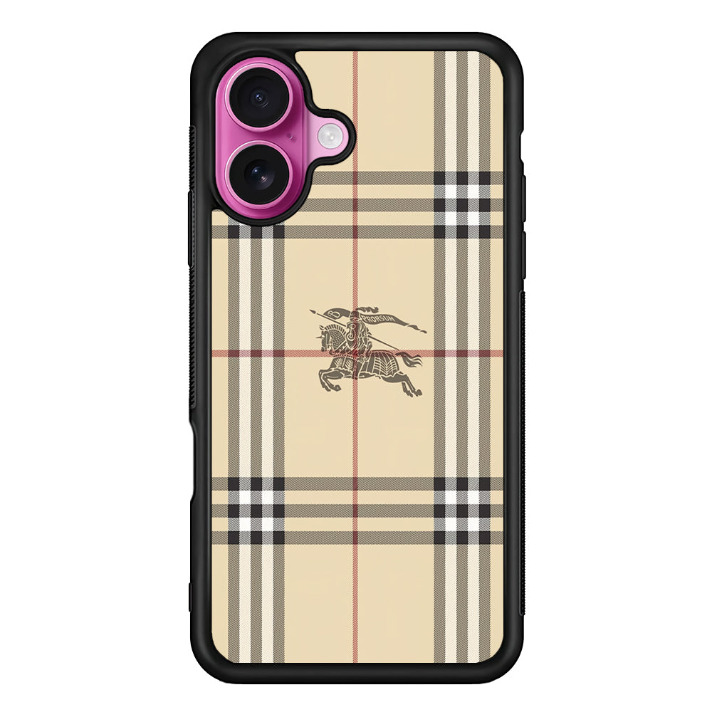Burberry Latte Cream iPhone 17 Case | Slim Rubber Case for iPhone 17