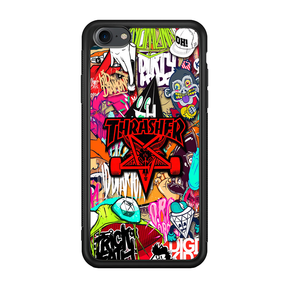 Thrasher Gang Assembly iPhone 8 Case | Slim Rubber Case for iPhone 8