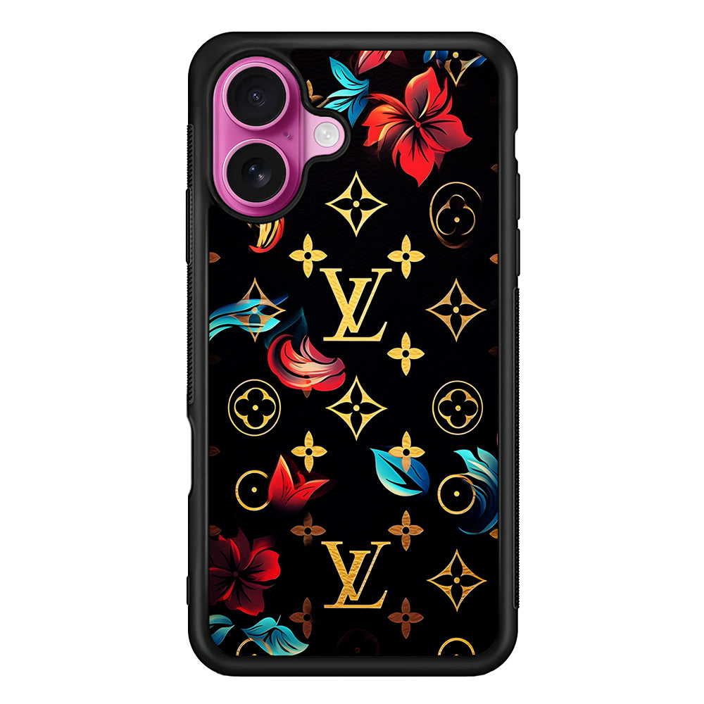 Louis Vuitton Flowers Design iPhone 17 Case | Slim Rubber Case for iPhone 17