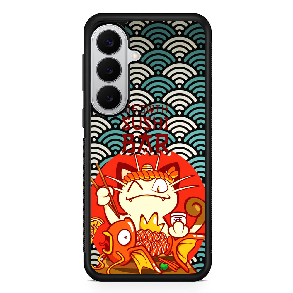 Pokemon Meowth Sushi Bar Samsung Galaxy S26 Case | Protective Rubber Cover