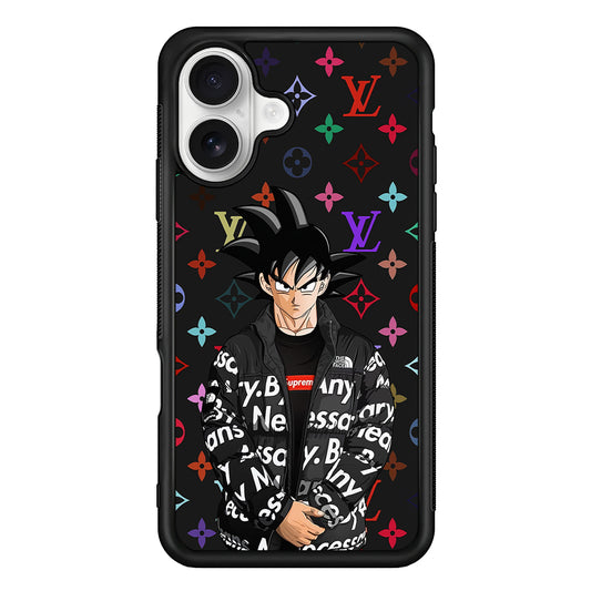 Louis Vuitton Goku Hypebeast iPhone 16 Plus Case | Slim Rubber Case for iPhone 16 Plus