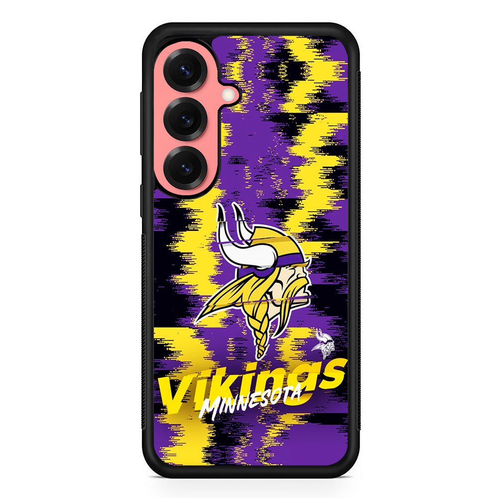 Minnesota Vikings Abstract Color Samsung Galaxy S25 Case | Protective Case for Samsung Galaxy S25