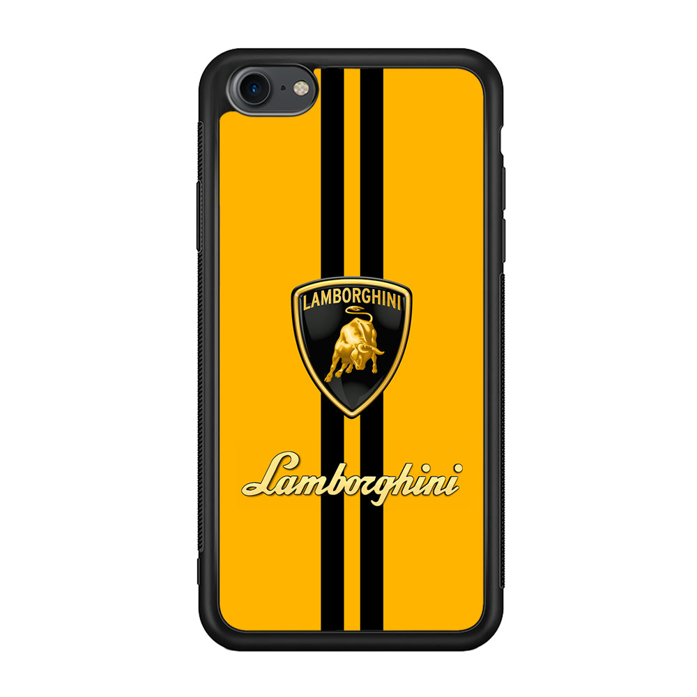 Lamborghini Logo Yellow iPhone 8 Case | Slim Rubber Case for iPhone 8