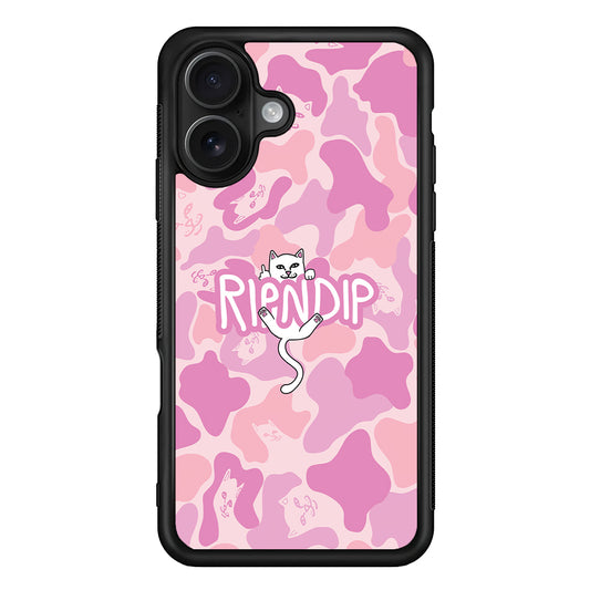 Rip N Dip Pink Camo iPhone 16 Case | Slim Rubber Case for iPhone 16