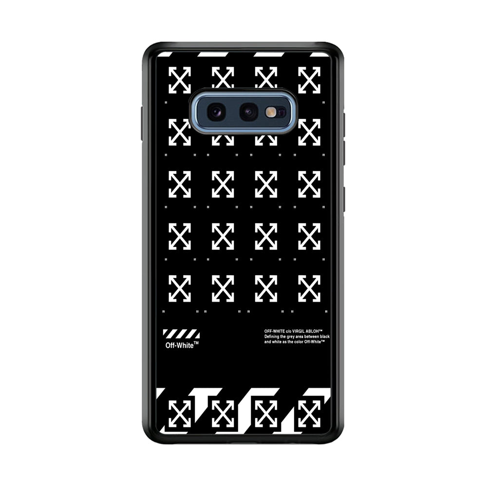 Off White Logo Black Pattern Samsung Galaxy S10E Case | Slim Rubber Case for Samsung Galaxy S10E