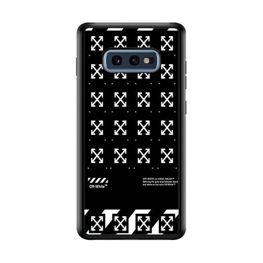 Off White Logo Black Pattern Samsung Galaxy S10E Case | Slim Rubber Case for Samsung Galaxy S10E