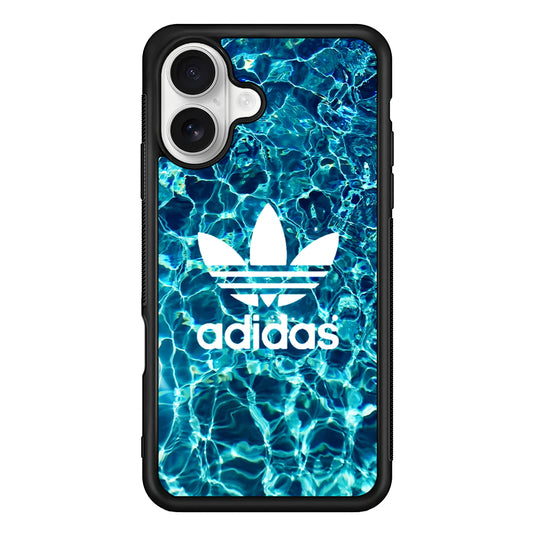 Adidas Logo Water Background iPhone 16 Plus Case – Slim Fit Protective Phone Case