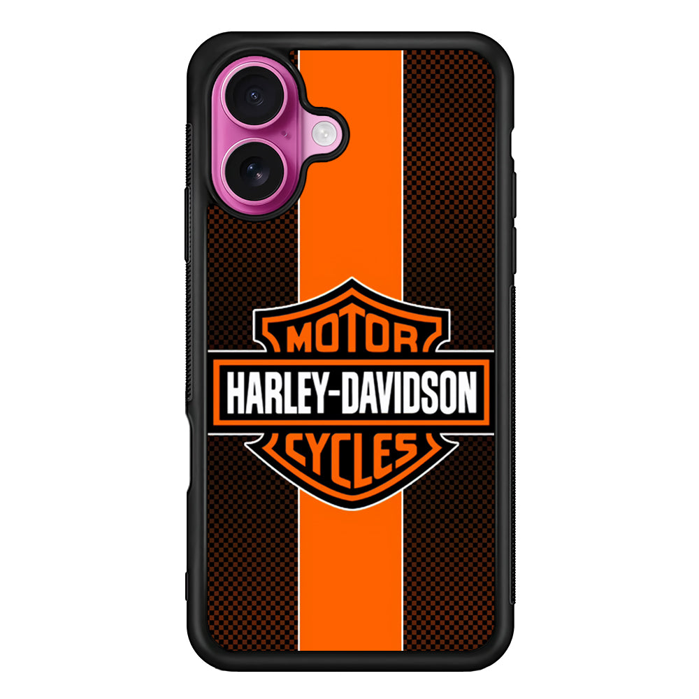 Harley Davidson Square Pattern iPhone 17 Case - Slim Rubber Case for iPhone 17