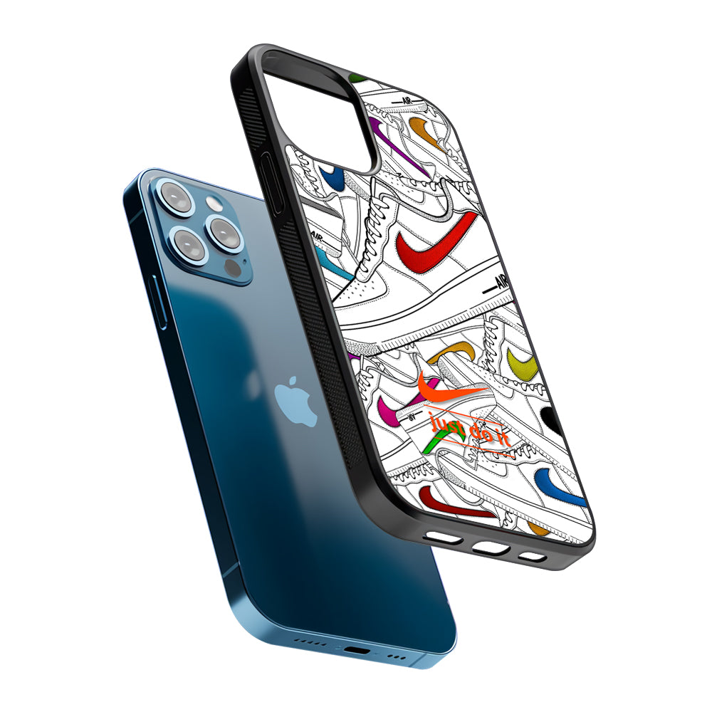 Nike Air White Shoes Pile 2D Rubber Phone Case | Slim Protective Phone Case