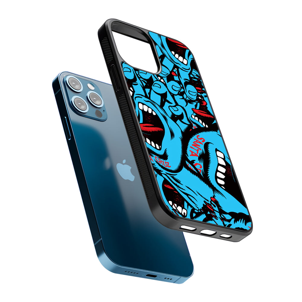 Santa Cruz Skateboard Pattern 2D Rubber Phone Case | Durable Phone Case