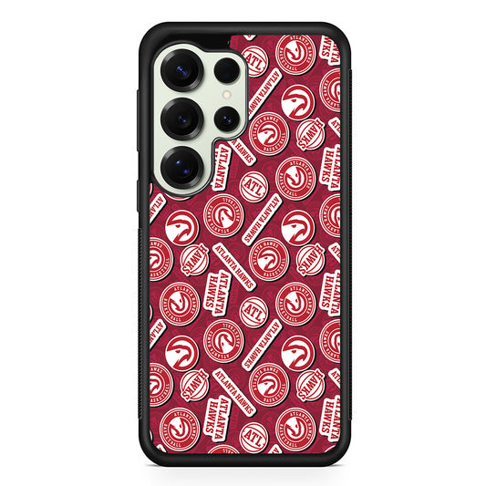 Atlanta Hawks Pattern Samsung Galaxy S25 Ultra Case | Durable Rubber Case for Samsung Galaxy S25 Ultra