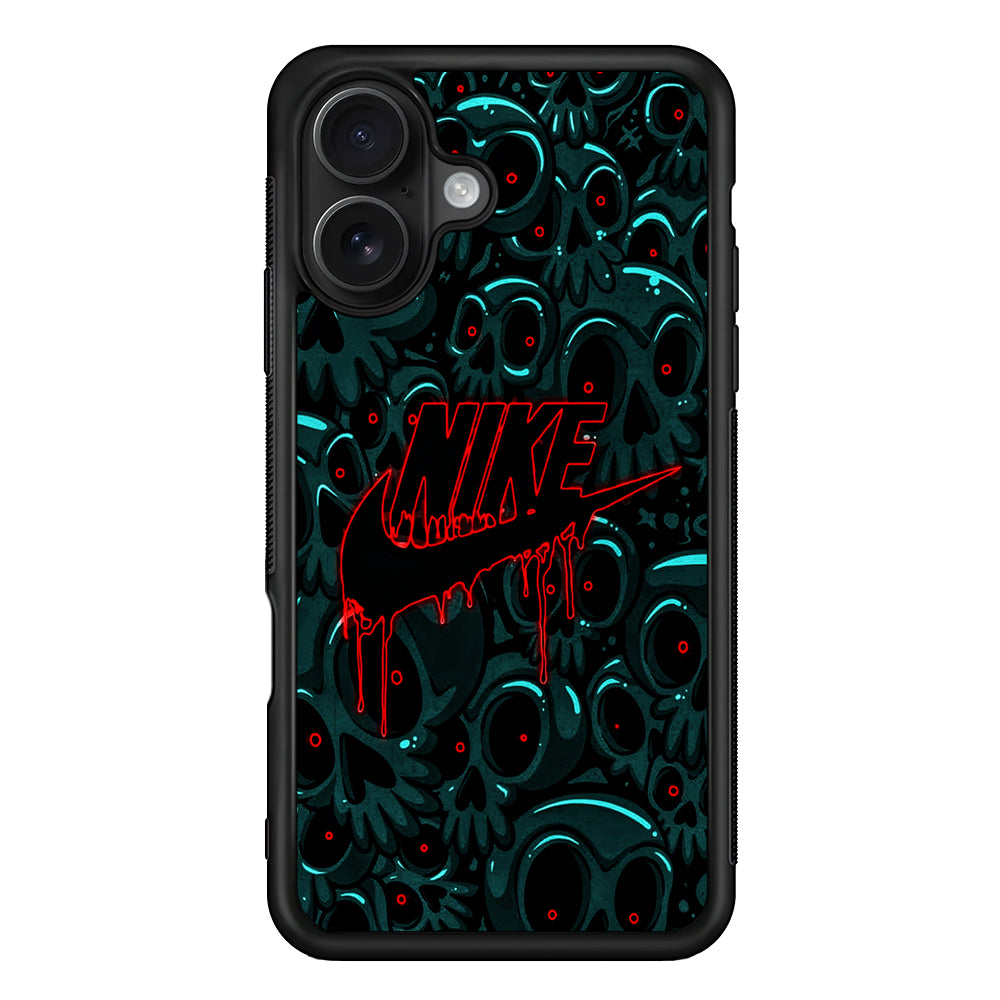Nike Logo Skull Art iPhone 16 Case - Oxvistore