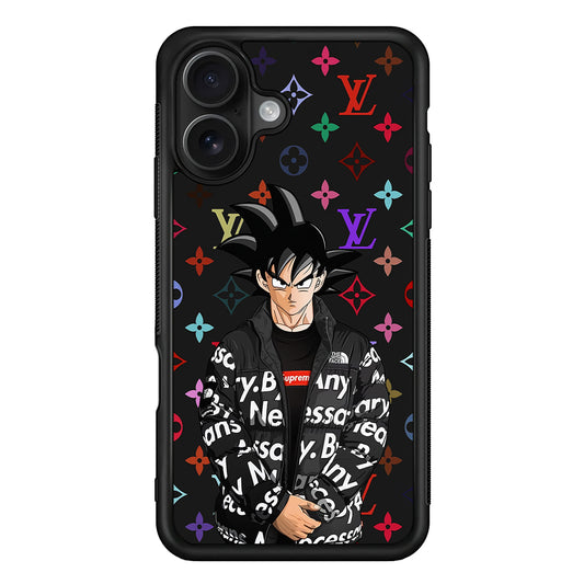 Louis Vuitton Goku Hypebeast iPhone 16 Case | Slim Rubber Case for iPhone 16