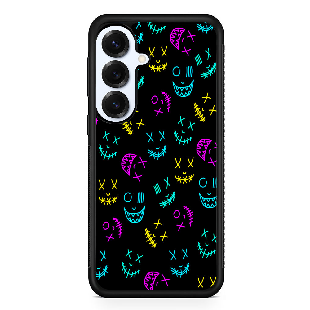 Neon Masks Smile Samsung Galaxy S25 Plus Case | Slim Rubber Cover for Samsung Galaxy S25 Plus
