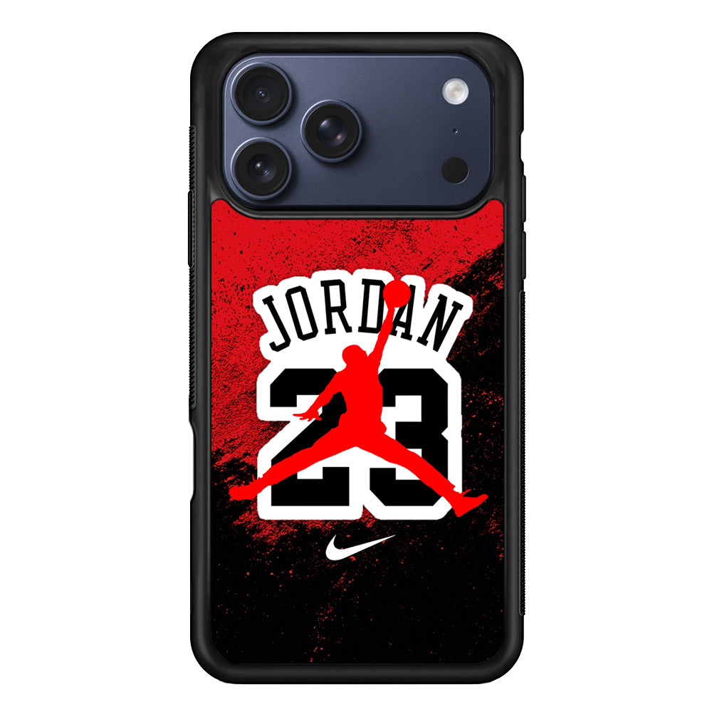Michael Jordan 23 Red Black iPhone 17 Pro Max Case | Durable Rubber Case for iPhone 17 Pro Max