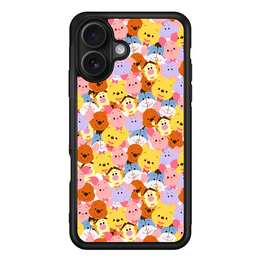 Faces of Winnie The Pooh and Friends iPhone 16 Case - Oxvistore