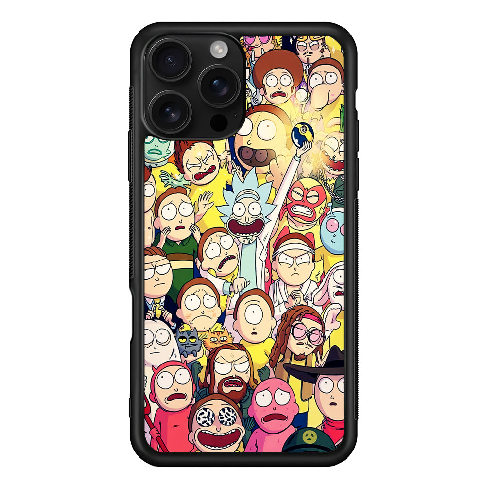 Rick and Morty Aesthetic Cartoon iPhone 16 Pro Case | Durable Protective Case for iPhone 16 Pro