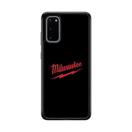 Milwaukee Tool Black Background Samsung Galaxy S20 Case | Slim Rubber Case for Samsung Galaxy S20
