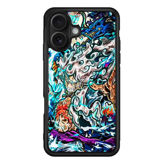 Luffy Gear 5 VS Kaido iPhone 16 Case - Oxvistore